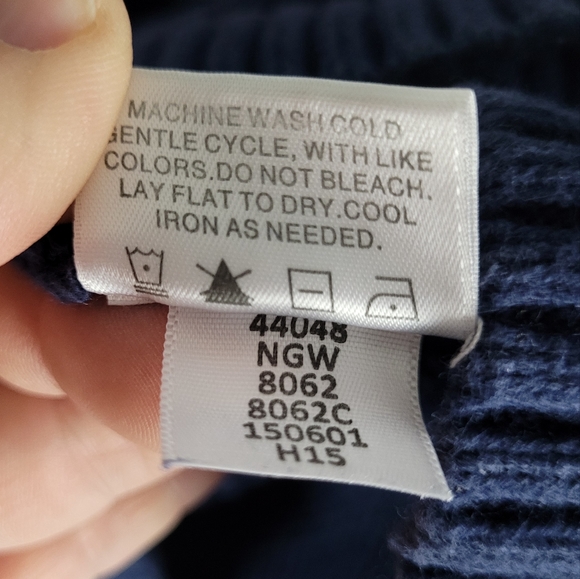 HANNA ANDERSSON | knit snowflake zip faux suede elbow patch sweat - Picture 5 of 6